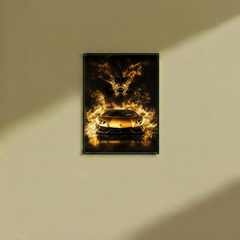 Golden Fire - Wall Frame