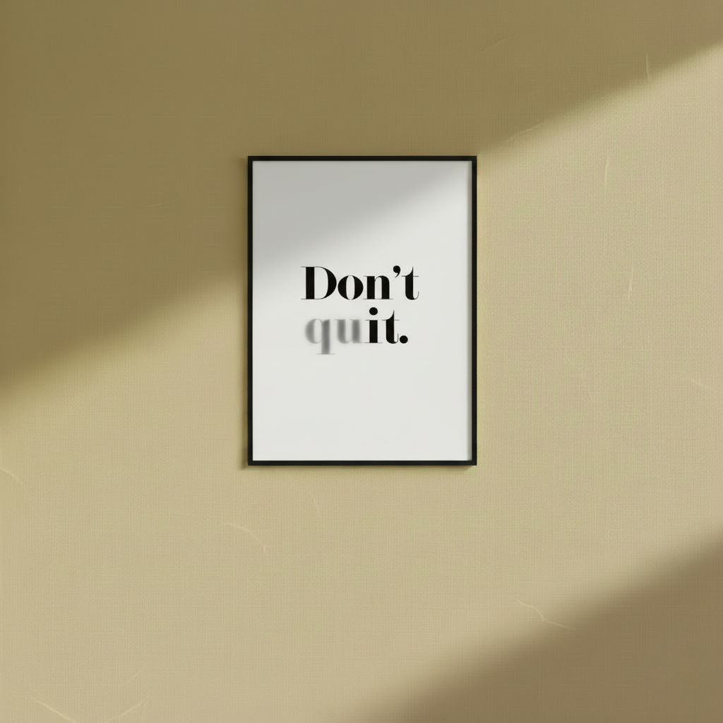 Dont Quit - Wall Frame