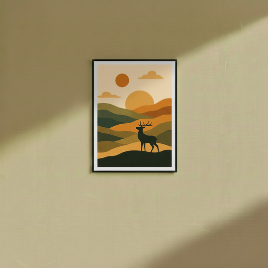 Abstract Deer Horn - Wall Frame