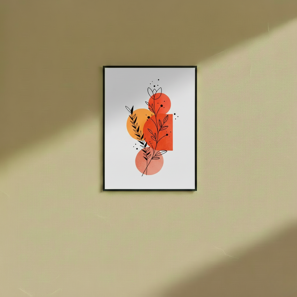 Abstract Flowers Minimal  - Wall Frame