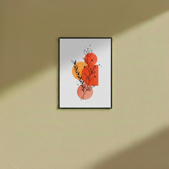 Abstract Flowers Minimal  - Wall Frame
