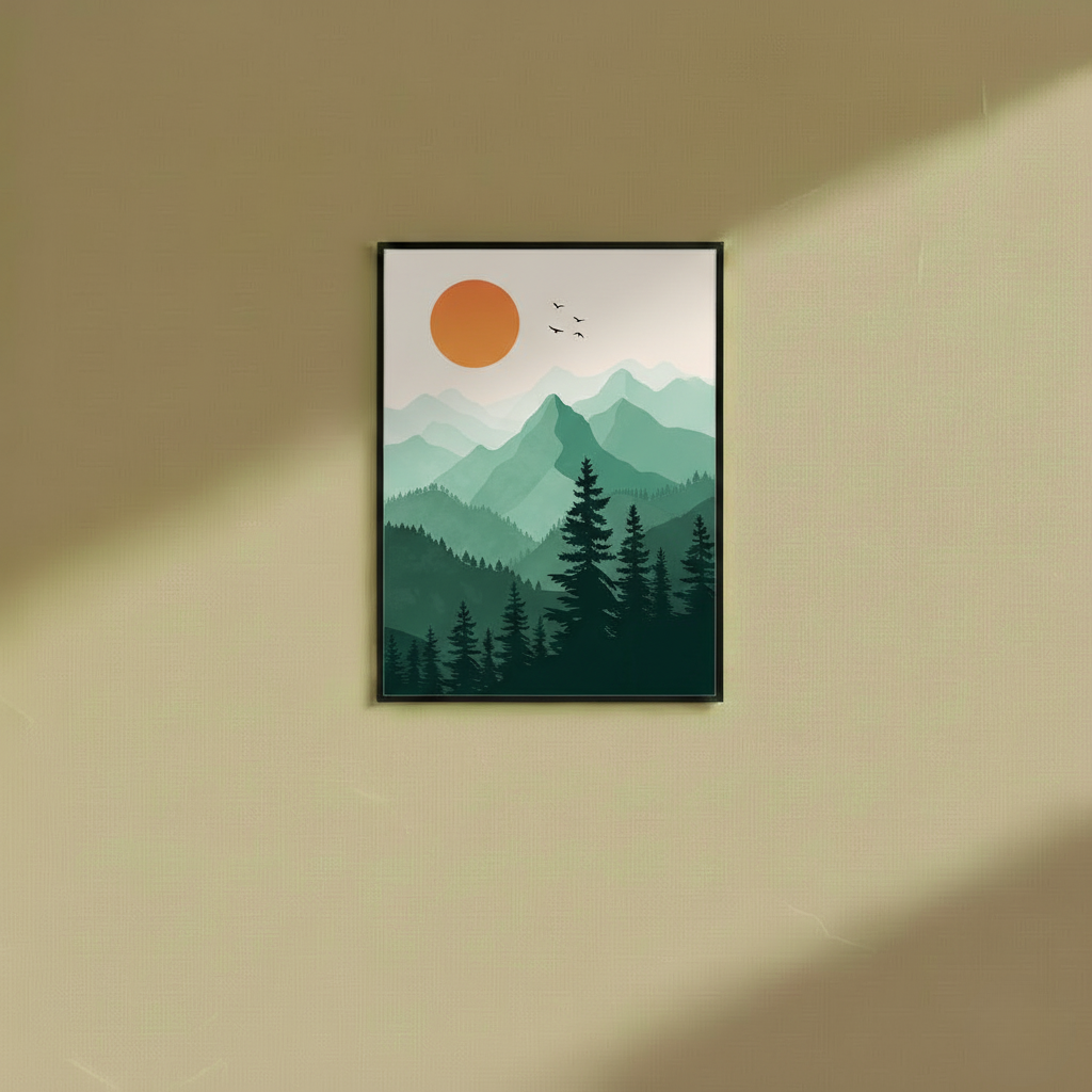 Abstract Mountains - Wall Frame