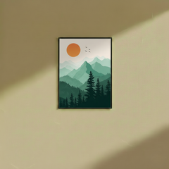 Abstract Mountains - Wall Frame