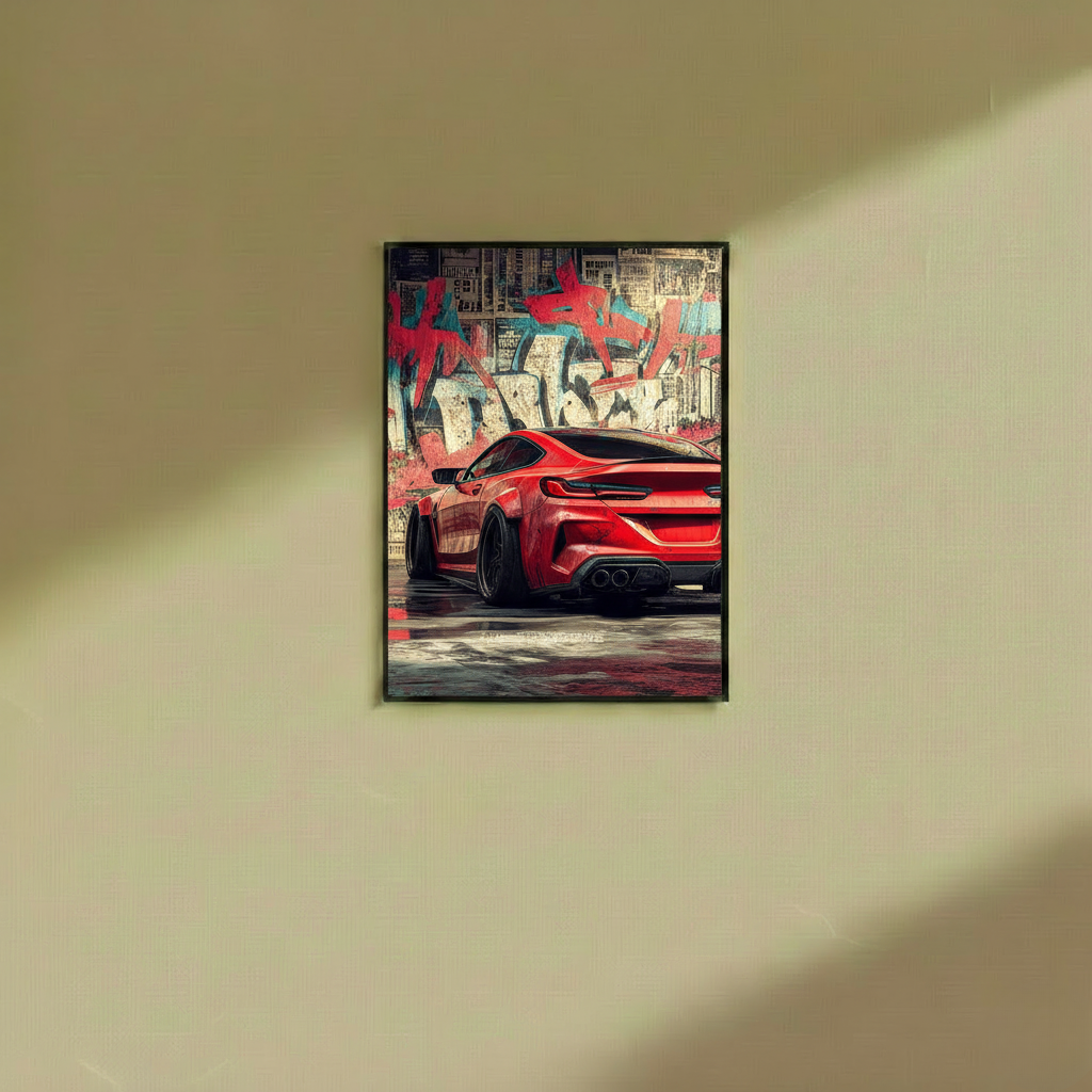 Red Street - Wall Frame