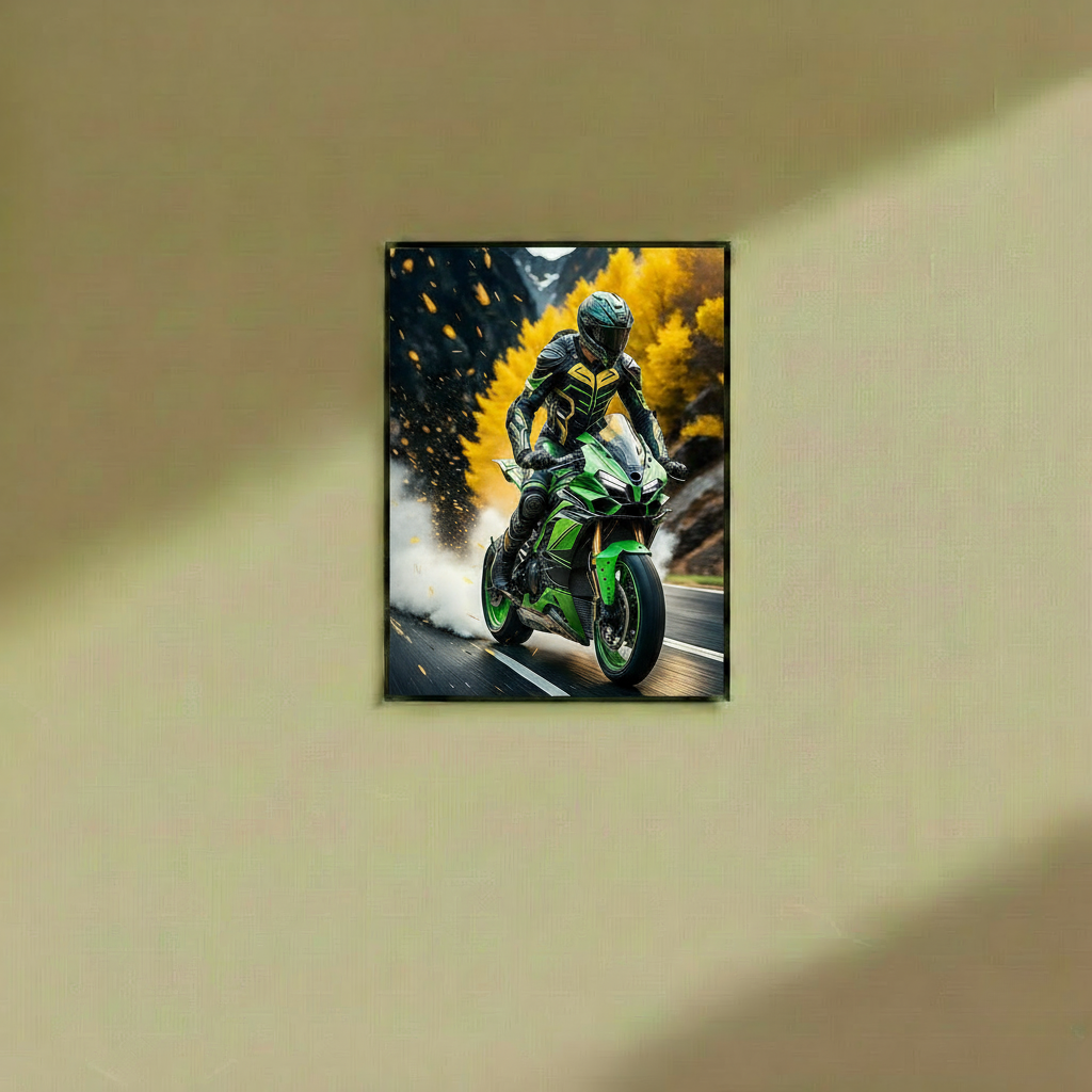 Yellow Storm - Wall Frame