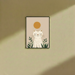 Abstract Sunny Cat  - Wall Frame