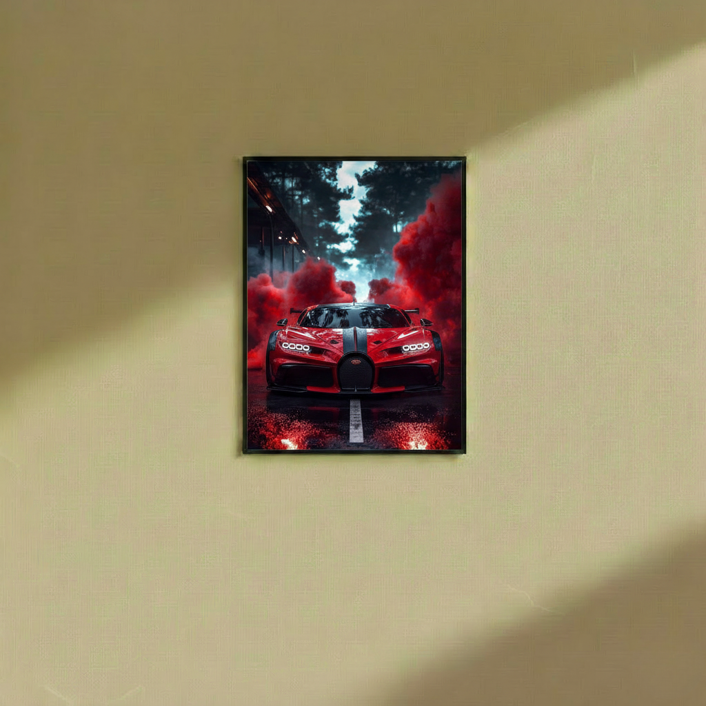 Red Smoke - Wall Frame