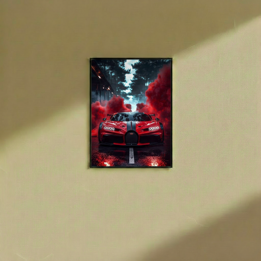 Red Smoke - Wall Frame