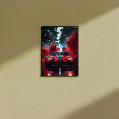 Red Smoke - Wall Frame